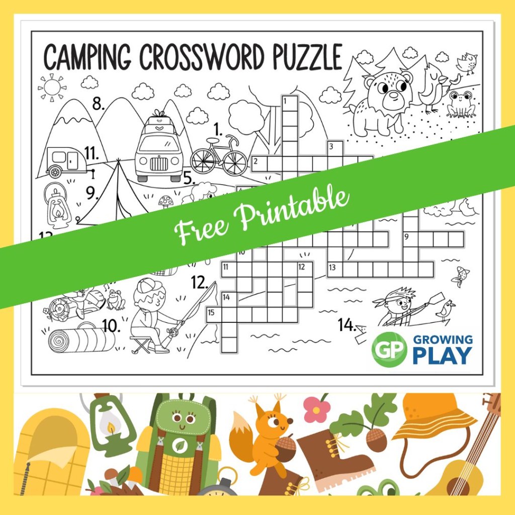 Picture of: Camping Crossword Puzzle Free Printable – Growing Play