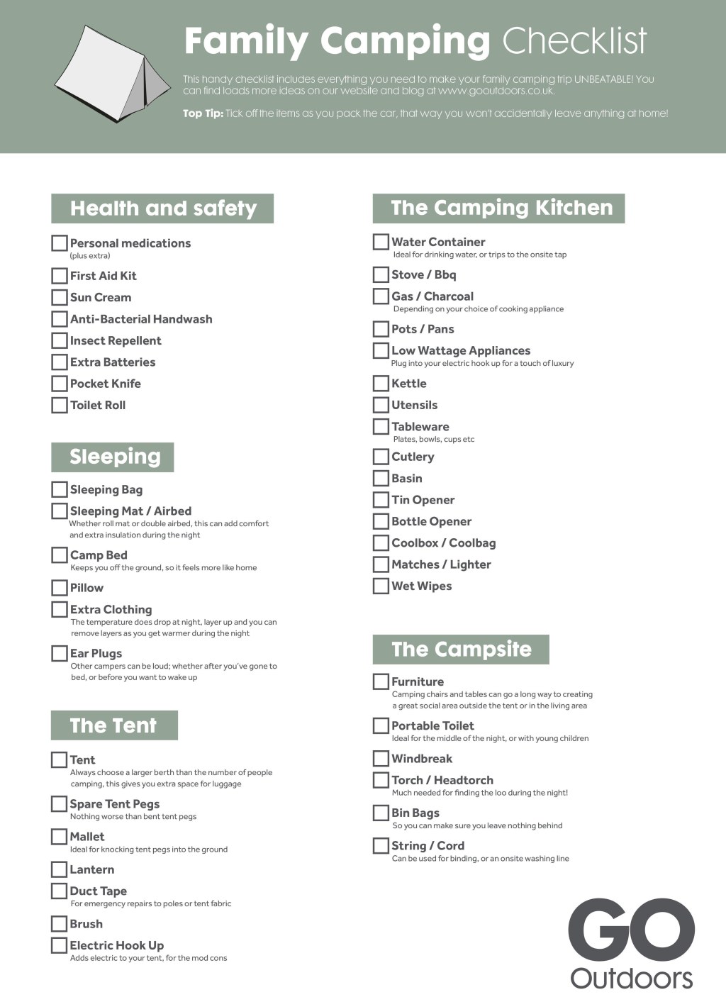 Picture of: Camping Essentials Checklist – What To Take Camping